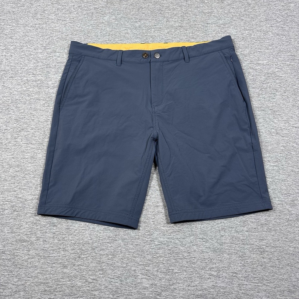 Avalon Golf Shorts Mens Size 38 Gray Blue Performance Stretch 9'' Outdoor Chino